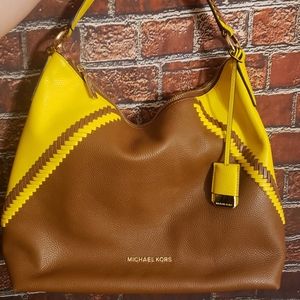 Michael Kors Karson L Shoulder Bag Lugg/Citrus NWT